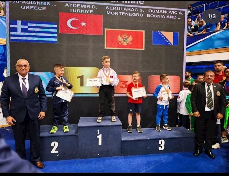 Minik karateci Balkanlar’dan altın madalya ile döndü
