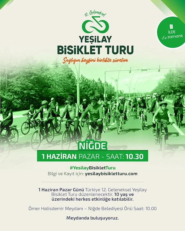 Niğde’de pedallar sağlık için dönecek
