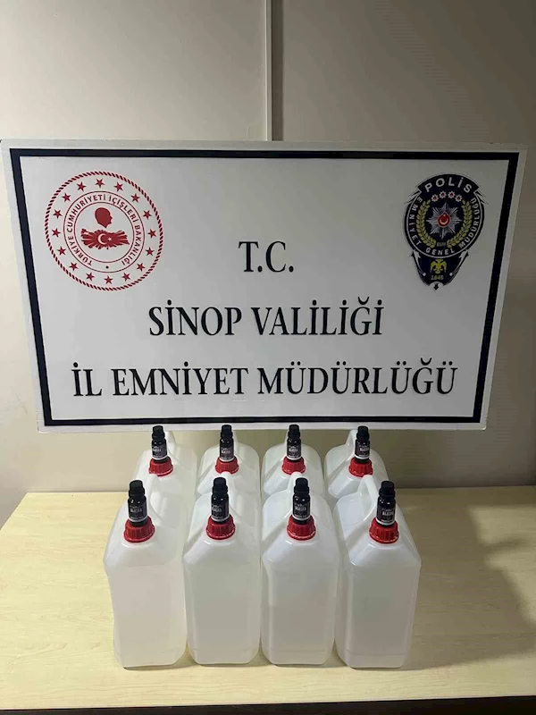 Sinop’ta 40 litre etil alkol ele geçirildi
