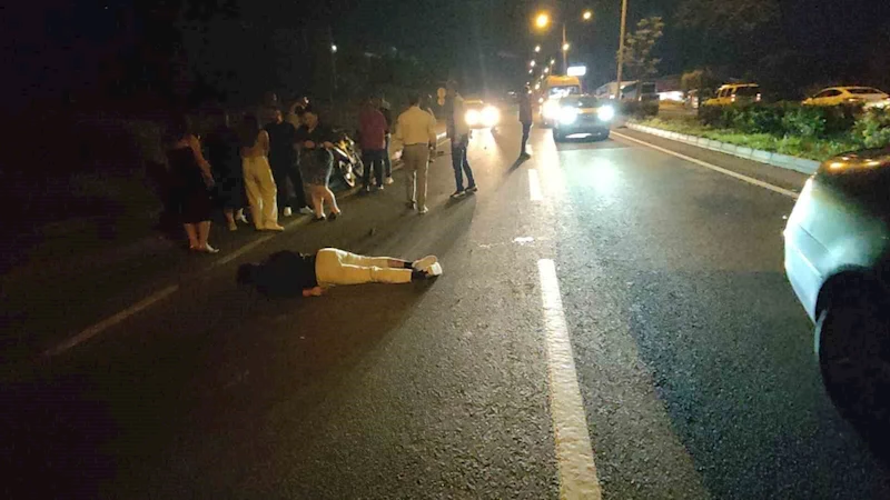 Domuz sürüsüne çarpan motosiklet sürücüsü ağır yaralandı
