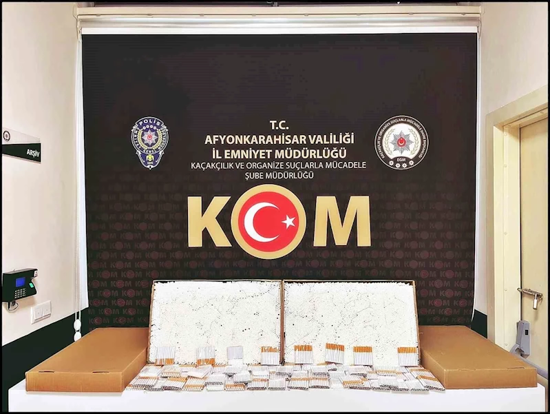 9 bin 500 adet kaçak makaron ele geçirildi
