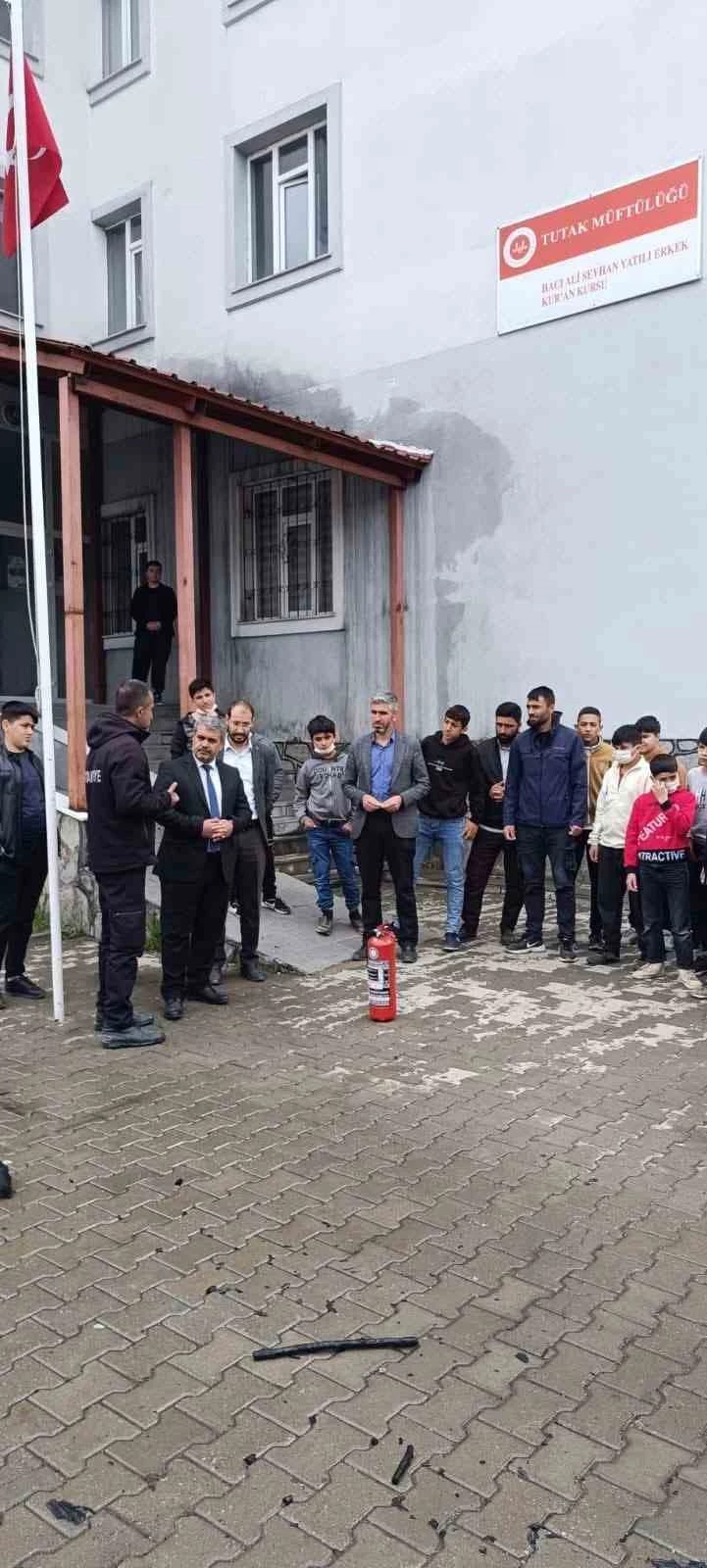 Tutak’ta yangın tatbikatı
