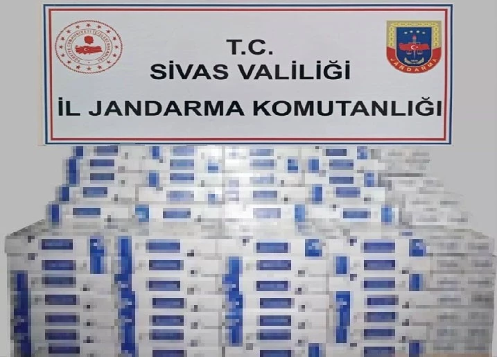 Sivas’ta binlerce bandrolsüz sigara ele geçirildi
