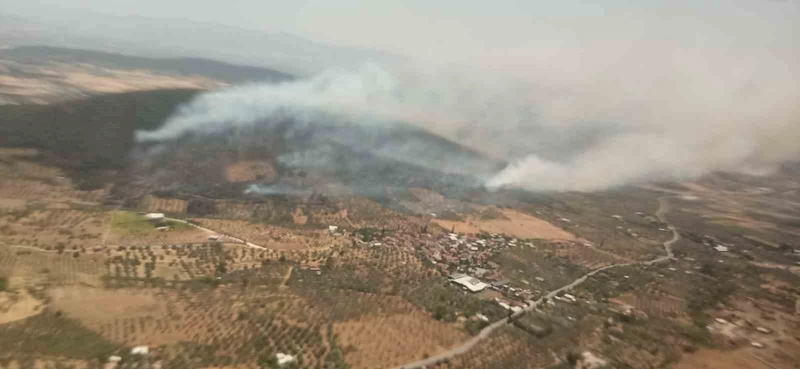 Foça yangınında ekip sayısı artırıldı
