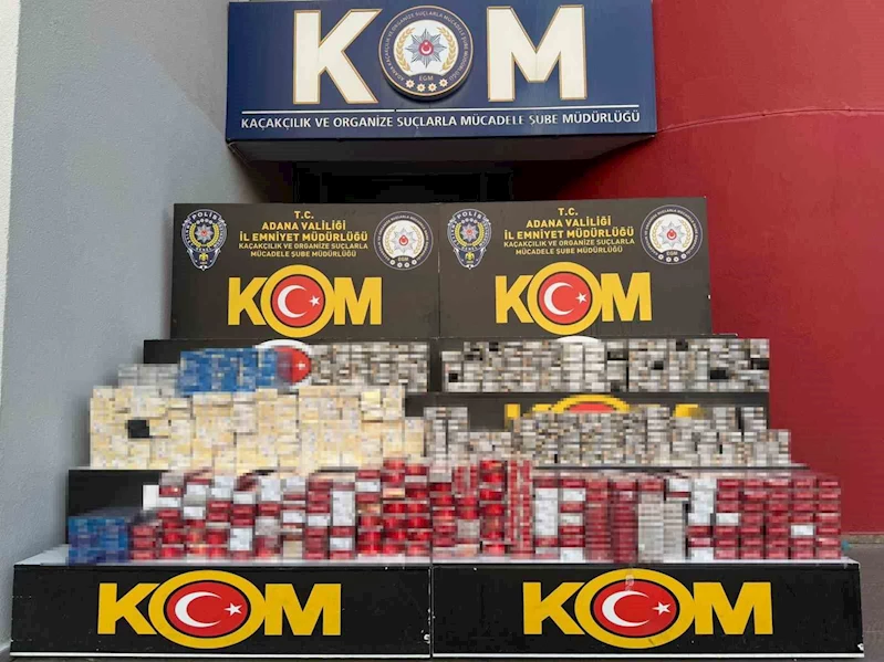 Adana’da 9 bin 750 paket kaçak sigara ele geçirildi
