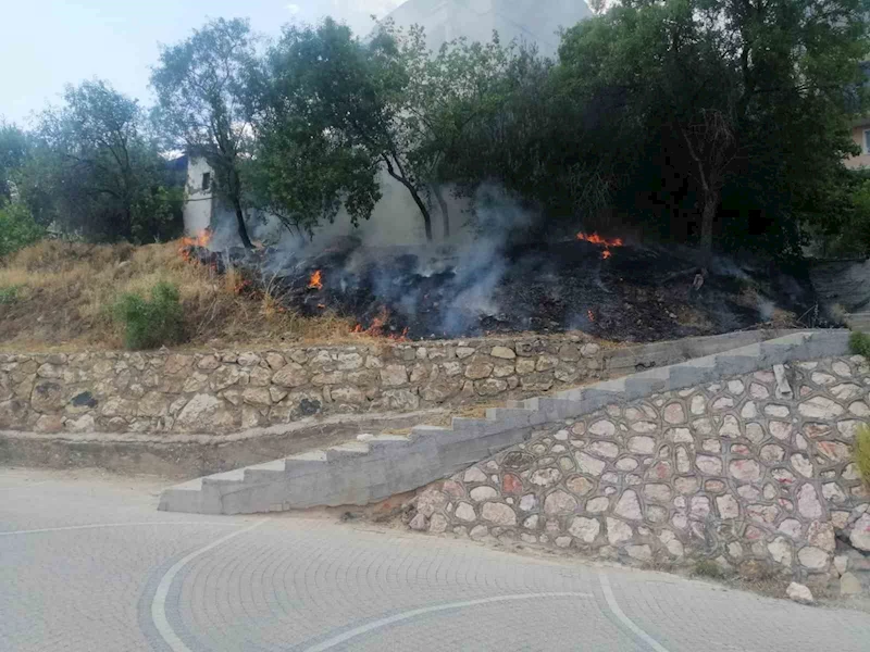 Sigara içen çocuklar otları tutuşturdu
