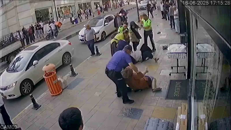 Karabük’te kadınların saç saça kavgasını polis bile güçlükle ayırdı
