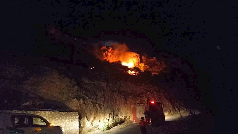 Mardin Kalesi eteklerinde çıkan yangın söndürüldü
