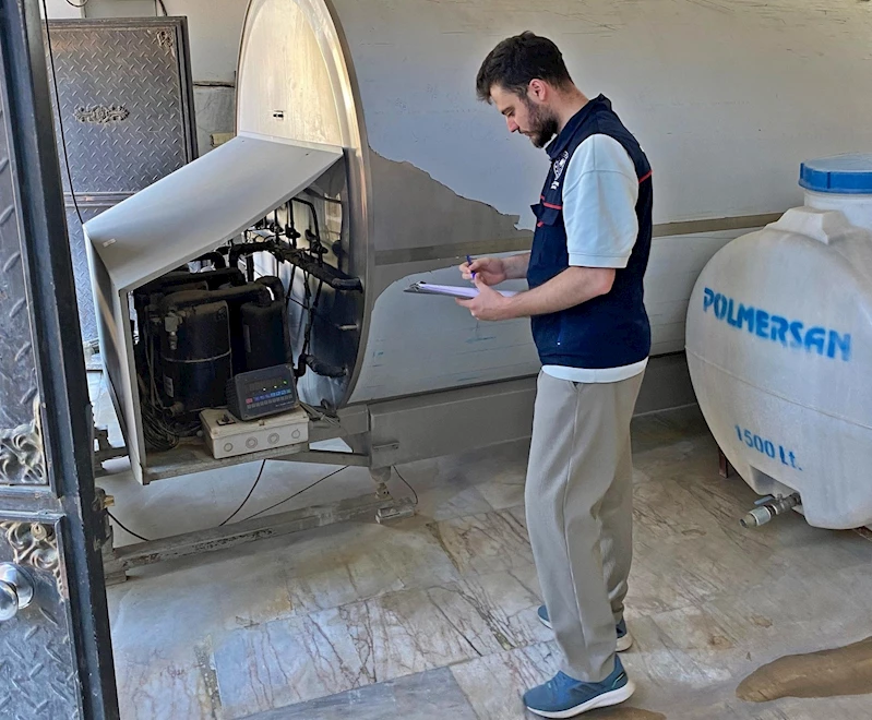 Emet’te süt soğutma tanklarının kontrolü ile sulama göletinde denetim
