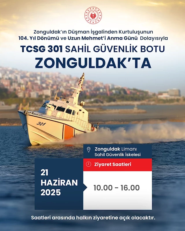 Zonguldak’ta askeri gemi ve sahil güvenlik botu halkın ziyaretine açılacak
