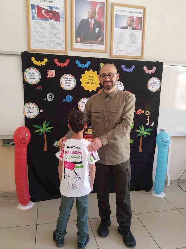 Gümüşhaneli Minik Ömer Tuğra’dan karne gününde insanlık dersi
