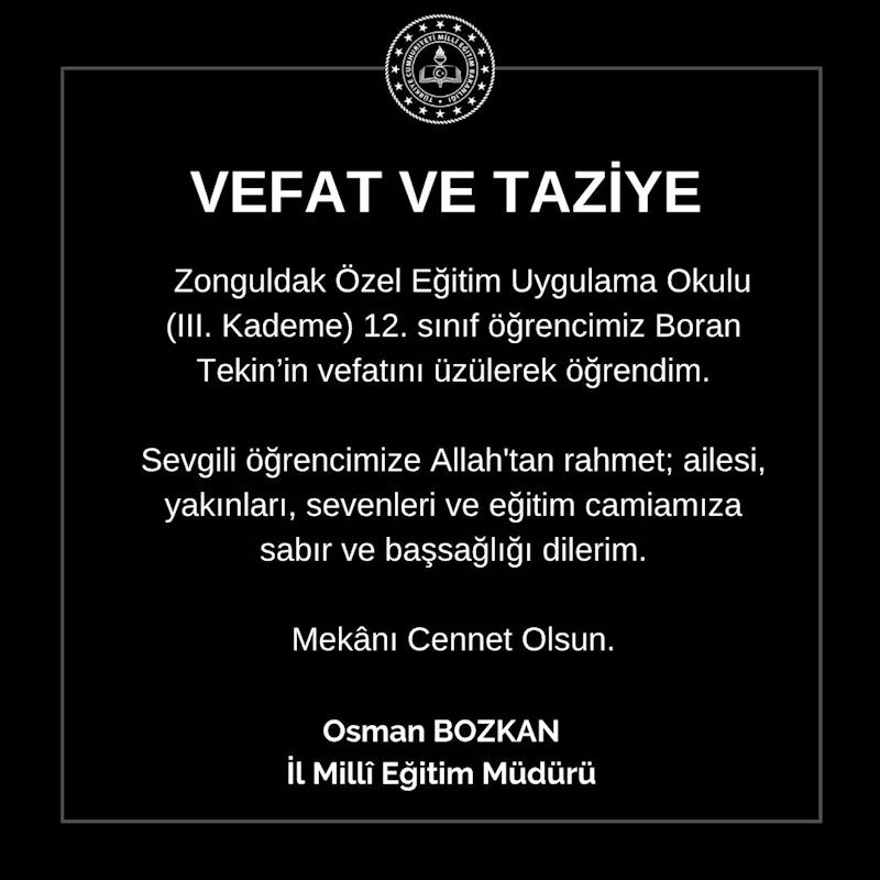 Özel eğitim öğrencisi tedavi gördüğü hastanede hayatını kaybetti

