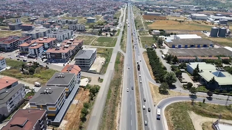 İstanbul-Tekirdağ yolunda bayram yoğunluğu
