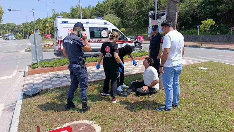 Kazaya ilk müdahaleyi Jandarma ekibi yaptı
