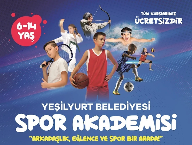 Yeşilyurt Belediyesi’nin ücretsiz spor akademisi kayıtları başlıyor
