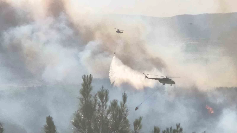 Tekirdağ’da orman yangınına havadan ve karadan müdahale sürüyor

