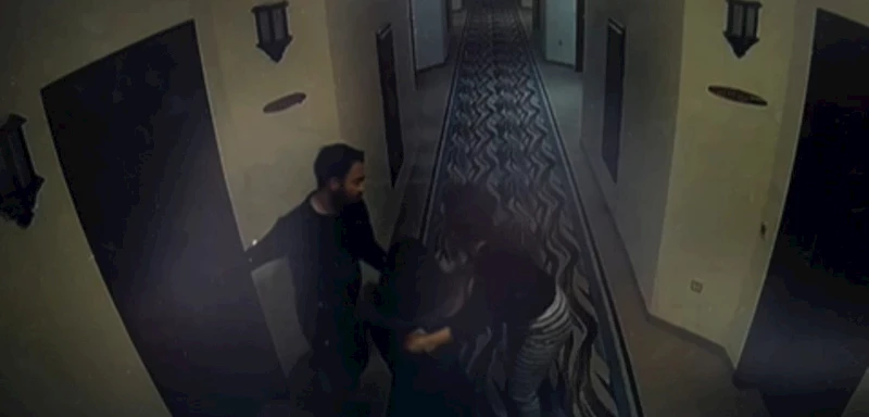 Otelin yöneticileri yangın anında böyle kaçmışlar: O anlar kamerada
