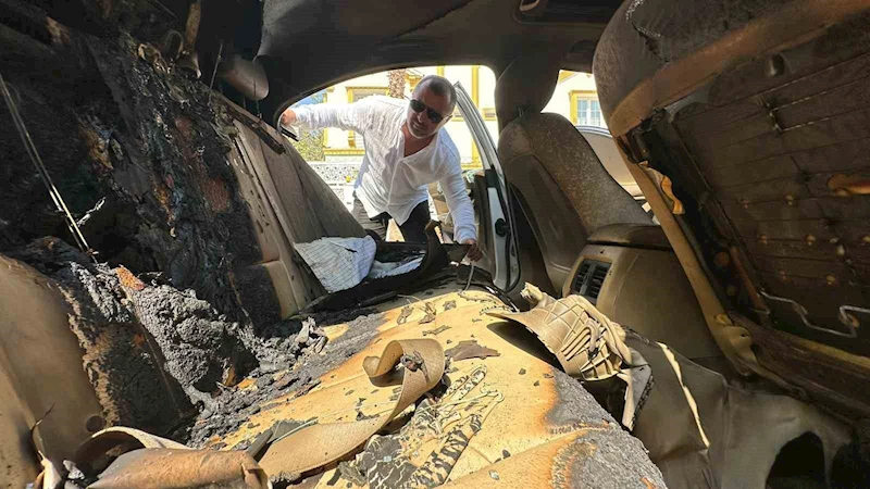 Antalya’da iş adamının lüks otomobiline saldırı

