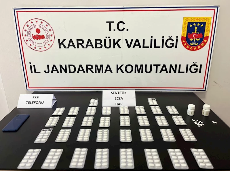 Karabük’te 353 sentetik ecza hap ele geçirildi
