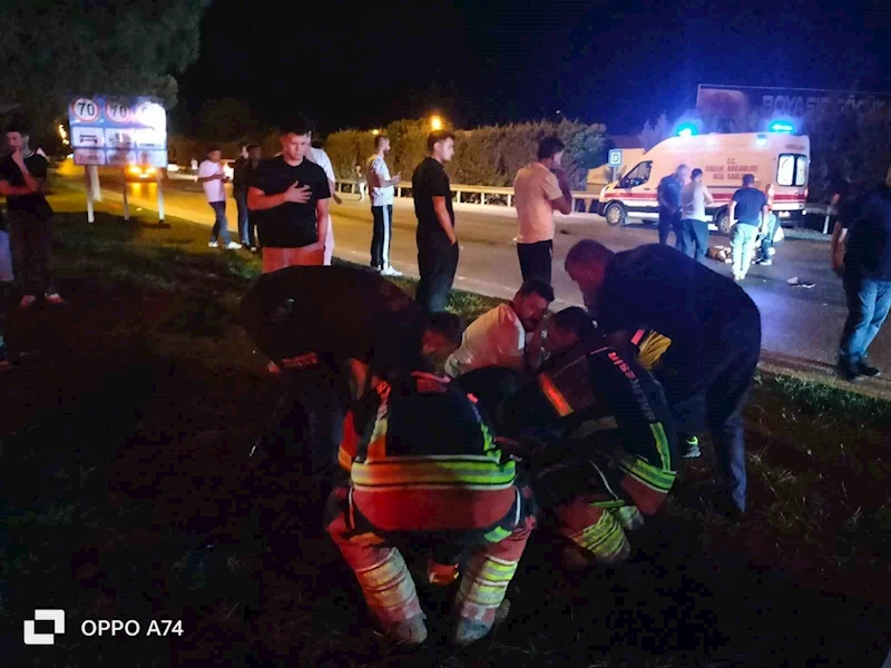 Balıkesir’de motosikletle otomobil kaza yaptı; 1ölü, 1 yaralı
