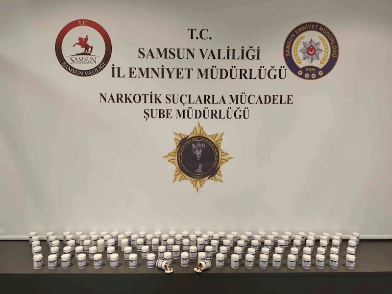 Samsun’da 7 bin 336 adet sentetik ecza ele geçirildi
