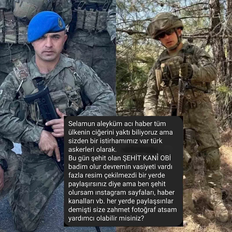 Ordulu şehidin vasiyeti: 