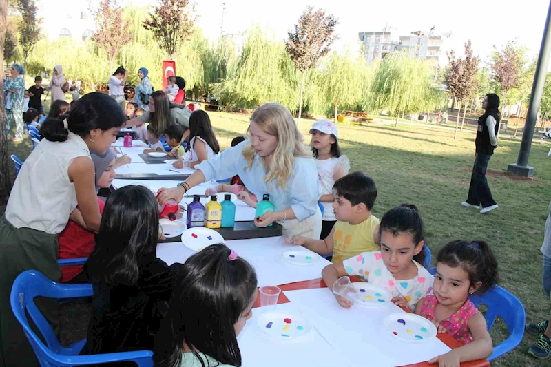 Midyat’ta 100’den fazla çocuk sanatla buluşarak hayallerini çizdi
