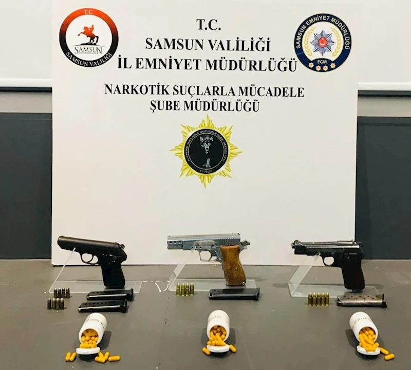Samsun’da silah ve uyuşturucu ele geçirildi: 2 gözaltı
