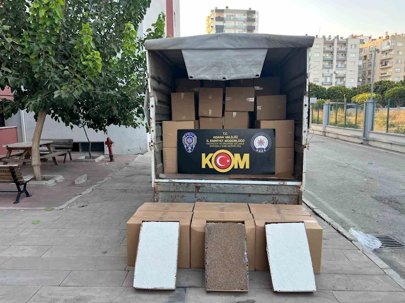 Adana’da 6 milyonluk kaçak doldurulmuş sigara ele geçirildi
