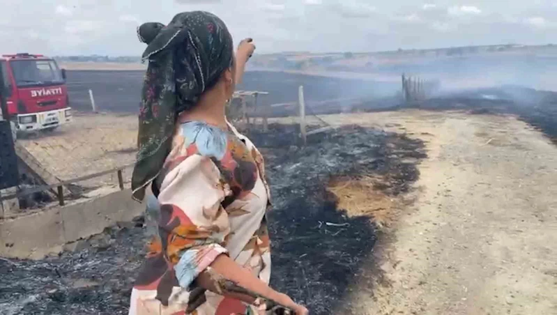 Tekirdağ’da çıkan yangın yerleşim alanlarını tehdit etti
