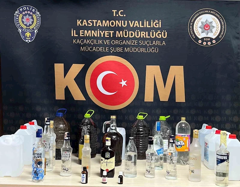 Kastamonu’da 58 litre sahte alkol ele geçirildi
