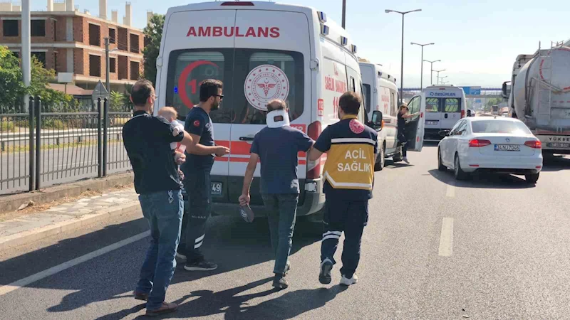 Çimento yüklü silobas otomobile çarptı: 2’si çocuk 7 kişi yaralı
