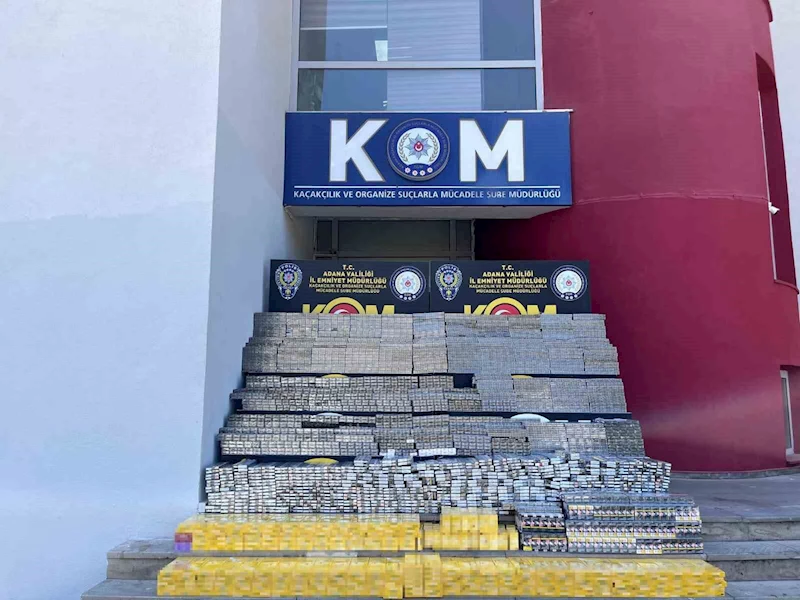 Adana’da 18 bin 700 paket kaçak sigara ele geçirildi
