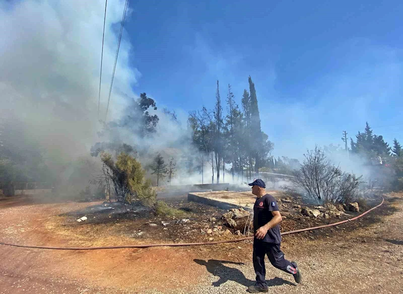 Antalya’da yaşlı kadını sinir krizine sokan yangın
