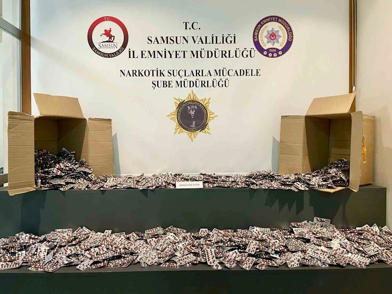 Samsun’da gardıroba gizlenmiş 47 bin 824 uyuşturucu hap ele geçirildi
