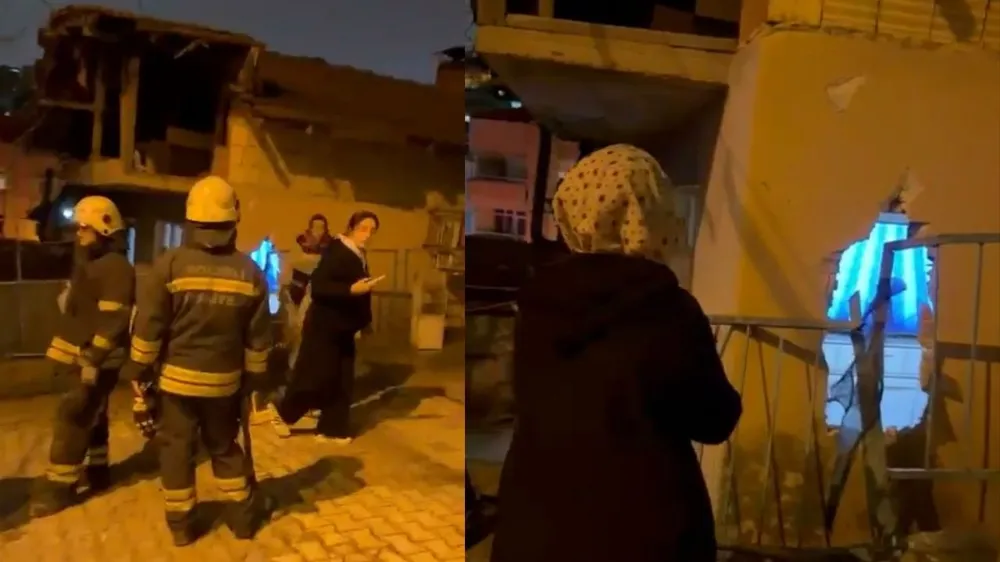 Evinde otururken kamyonetin çarptığı duvar üzerine yıkıldı